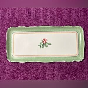 Wedgwood Porcelain English Cottage Mist Large Sandwich Tray, NWOT